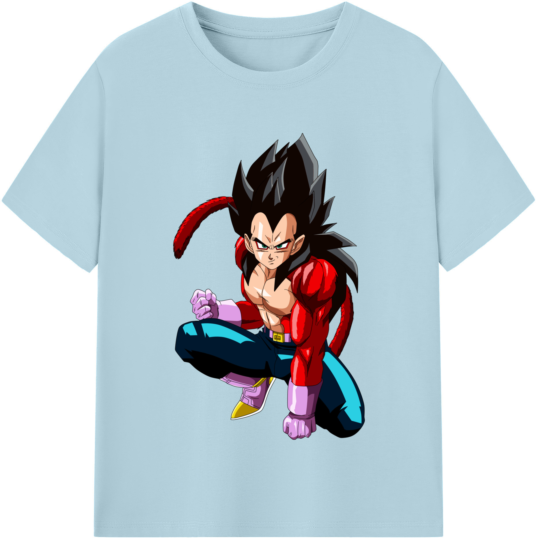 （画像用） ドラゴンボール ベジータ四世（Bejīta Yonsei）DRAGON BALL Vegeta IV 綿100％半袖Tシャツ（フロントプリント）